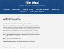 Tablet Screenshot of ethicsdefined.org